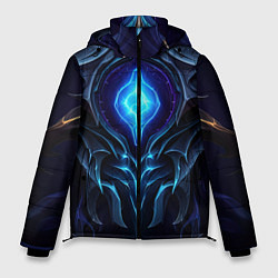 Куртка зимняя мужская Магическая синяя абстракция, цвет: 3D-черный