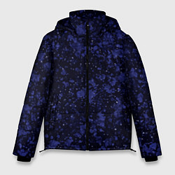 Куртка зимняя мужская Тёмно-синий космический абстракция, цвет: 3D-черный