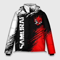 Куртка зимняя мужская Самурай лого - киберпанк 2077, цвет: 3D-черный