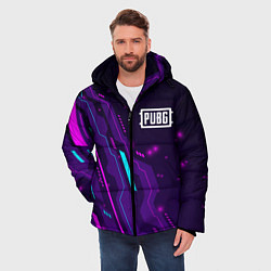 Куртка зимняя мужская PUBG neon gaming, цвет: 3D-черный — фото 2
