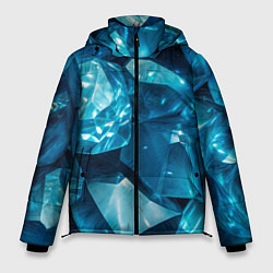 Мужская зимняя куртка Голубой камень апатит - текстура