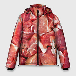 Куртка зимняя мужская Куски мяса, цвет: 3D-красный