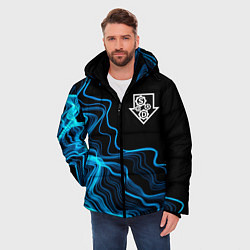 Куртка зимняя мужская System of a Down sound wave, цвет: 3D-черный — фото 2
