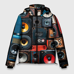 Куртка зимняя мужская Audio speaker, цвет: 3D-красный