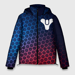 Куртка зимняя мужская Destiny неоновые соты, цвет: 3D-черный