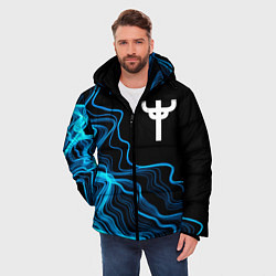 Куртка зимняя мужская Judas Priest sound wave, цвет: 3D-черный — фото 2