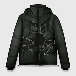 Куртка зимняя мужская Черное разбитое стекло, цвет: 3D-черный