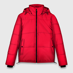 Куртка зимняя мужская Карминово-красный мягкий градиент с затемнением, цвет: 3D-черный