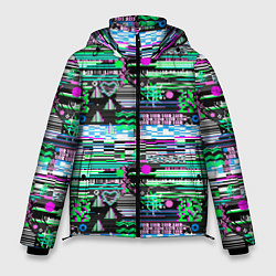 Куртка зимняя мужская Abstract color pattern, цвет: 3D-черный