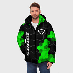 Куртка зимняя мужская Genesis green sport hexagon, цвет: 3D-черный — фото 2