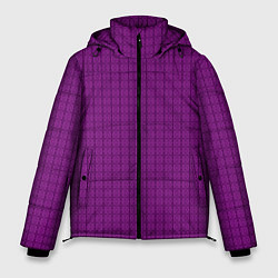 Куртка зимняя мужская Ярко-фиолетовый однотонный с рисуноком, цвет: 3D-светло-серый