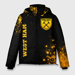 Мужская зимняя куртка West Ham - gold gradient вертикально