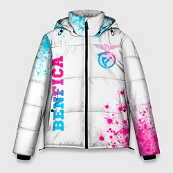 Куртка зимняя мужская Benfica neon gradient style вертикально, цвет: 3D-черный