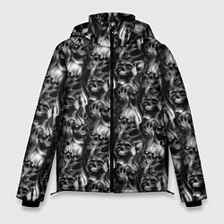 Куртка зимняя мужская Smoke skulls, цвет: 3D-черный
