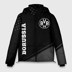 Куртка зимняя мужская Borussia sport на темном фоне вертикально, цвет: 3D-черный