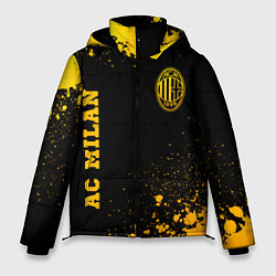Куртка зимняя мужская AC Milan - gold gradient вертикально, цвет: 3D-черный