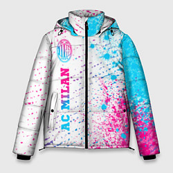 Куртка зимняя мужская AC Milan neon gradient style по-вертикали, цвет: 3D-черный