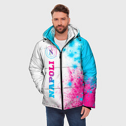 Куртка зимняя мужская Napoli neon gradient style по-вертикали, цвет: 3D-черный — фото 2