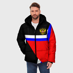 Куртка зимняя мужская Россия и советский союз спорт, цвет: 3D-красный — фото 2