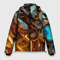 Куртка зимняя мужская Cyber armor - ai art, цвет: 3D-красный