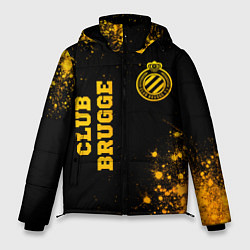 Мужская зимняя куртка Club Brugge - gold gradient вертикально