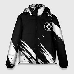 Куртка зимняя мужская Borussia краски белые на чёрном, цвет: 3D-черный