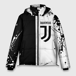 Куртка зимняя мужская Juventus краски текстура спорт, цвет: 3D-светло-серый