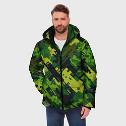 Куртка зимняя мужская Camouflage - pattern ai art, цвет: 3D-светло-серый — фото 2