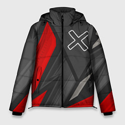 Куртка зимняя мужская A Silent Voice red lines, цвет: 3D-черный