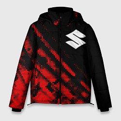 Куртка зимняя мужская Suzuki sport grunge, цвет: 3D-красный