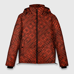 Куртка зимняя мужская Сочный коричневый однотонный текстурированный, цвет: 3D-черный