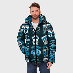 Куртка зимняя мужская New York city pattern, цвет: 3D-черный — фото 2