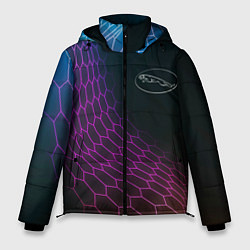 Куртка зимняя мужская Jaguar neon hexagon, цвет: 3D-черный