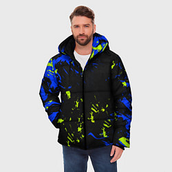 Куртка зимняя мужская Абстрактный узор с концепцией, цвет: 3D-черный — фото 2