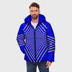 Куртка зимняя мужская Ромбовидные звезды, цвет: 3D-светло-серый — фото 2