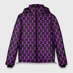 Куртка зимняя мужская Паттерн сетчатый, цвет: 3D-черный