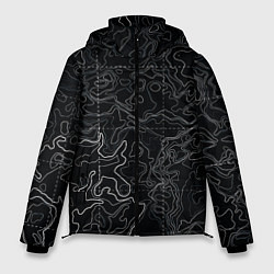 Куртка зимняя мужская Топографическая карта, цвет: 3D-светло-серый