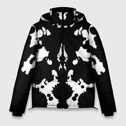 Куртка зимняя мужская Тест Роршаха - нейросеть, цвет: 3D-светло-серый