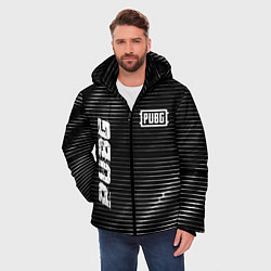 Куртка зимняя мужская PUBG metal game lines, цвет: 3D-черный — фото 2