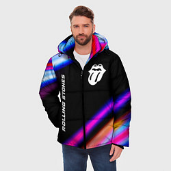 Куртка зимняя мужская Rolling Stones neon rock lights, цвет: 3D-черный — фото 2
