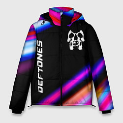 Куртка зимняя мужская Deftones neon rock lights, цвет: 3D-черный