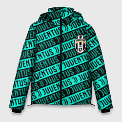 Мужская зимняя куртка Juventus pattern logo steel