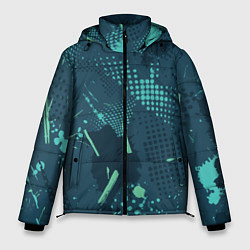 Куртка зимняя мужская Яркий абстрактный узор для спорта, цвет: 3D-светло-серый