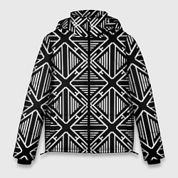 Куртка зимняя мужская Перекрестие ромбов, цвет: 3D-черный