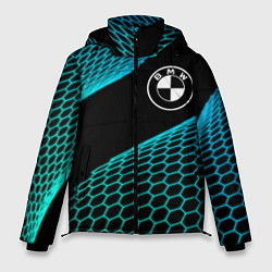 Куртка зимняя мужская BMW electro hexagon, цвет: 3D-черный
