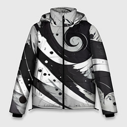 Куртка зимняя мужская Экспрессивная абстракция - нейроарт, цвет: 3D-черный