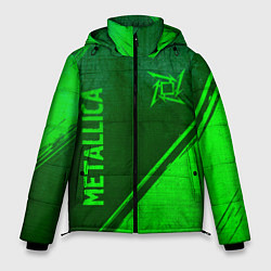 Мужская зимняя куртка Metallica - green gradient вертикально