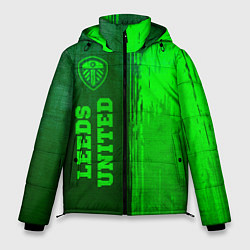 Мужская зимняя куртка Leeds United - green gradient по-вертикали