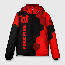 Мужская зимняя куртка Free Fire - red gradient по-вертикали