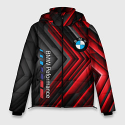 Мужская зимняя куртка BMW geometry stripes red